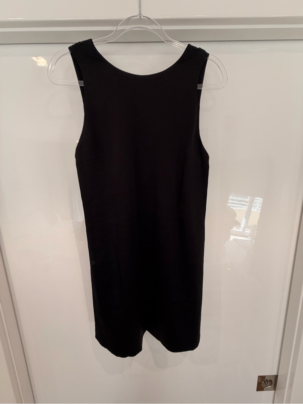 Alice + Olivia Sleek Black Sleeveless Shift Dress